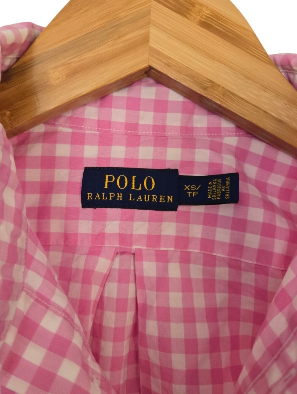 Polo Ralph Lauren Pink Gingham Button-Down Shirt | XS | Preppy Classic - Picture 3 of 4